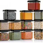 4 Sacred Plastic Grocery Container – 550 Ml(Pack Of 12, Black)