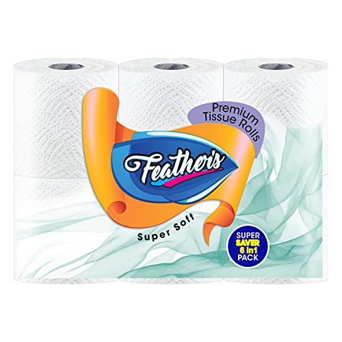 Feather’S 2 Ply Toilet Tissue Roll Ultra-Soft With 1440 Pulls (6 In1 Saver Pack Tissue Roll In 1 Pack)