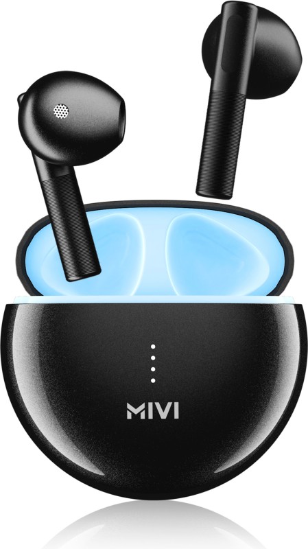 Mivi Duopods K4 Tws,Rich Bass,50H Playtime,Ai Enc,Low Latency,Type C,5.3 Bt Earbuds Bluetooth Gaming Headset(Bold Black, True Wireless)