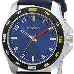 Amazon Brand – Symbol Faux Leather Spring-Summer’21 Analog Blue Dial Men’S Watch-Az-Sym-Ss21A-19C, Band Color-Black