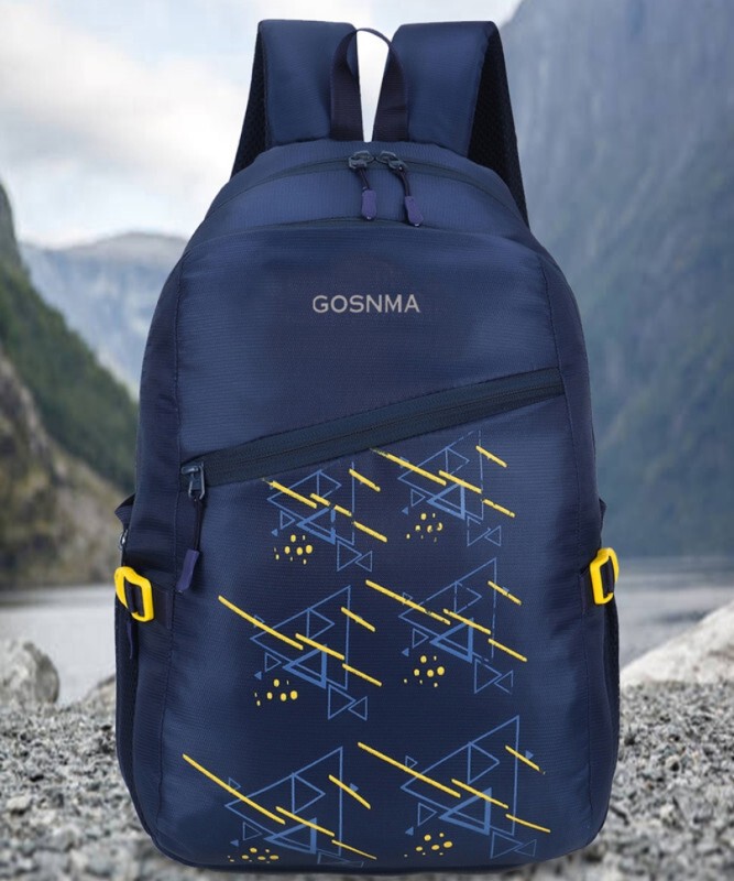 Gosnma Laptop Backpack For College School Travel Office For Men & Women 30 L Laptop Backpack(Blue, Yellow)