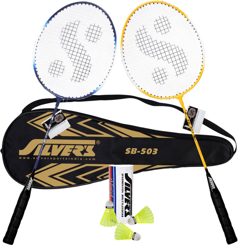 Silver’S Sb-503 Badminton Combo- 2 Rackets With Shuttle Pack Of 3 Badminton Kit