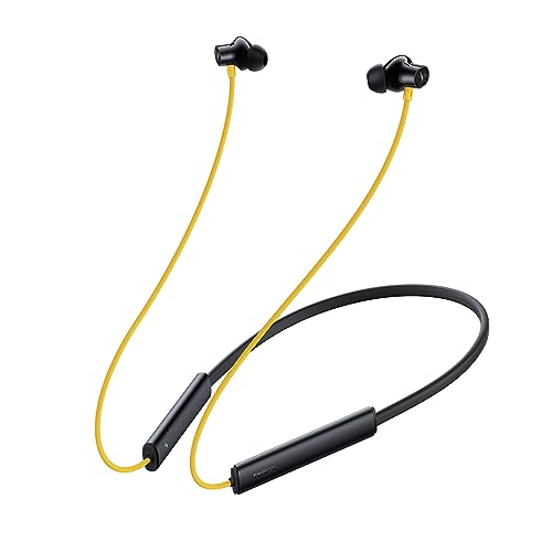 Realme Buds Wireless 3 In-Ear Bluetooth Headphones,30Db Anc, Spatial Audio,13.6Mm Dynamic Bass Driver,Upto 40 Hours Playback, Fast Charging, 45Ms Low Latency For Gaming,Dual Device Connection (Yellow)