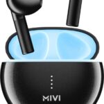 Mivi Duopods K4 Tws,Rich Bass,50H Playtime,Ai Enc,Low Latency,Type C,5.3 Bt Earbuds Bluetooth Gaming Headset(Bold Black, True Wireless)