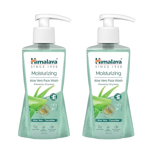 Himalaya Moisturizing Aloe Vera Face Wash 200Ml (Pack Of 2)