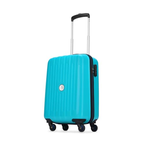 Aristocrat Polypropylene (Pp) Armstrong Cabin 55 Cm(Small) 4 Spinner Wheels Trolley Bags For Travel Hardcase Luggage, Lightweight Bag With Combination Lock (Teal Blue)