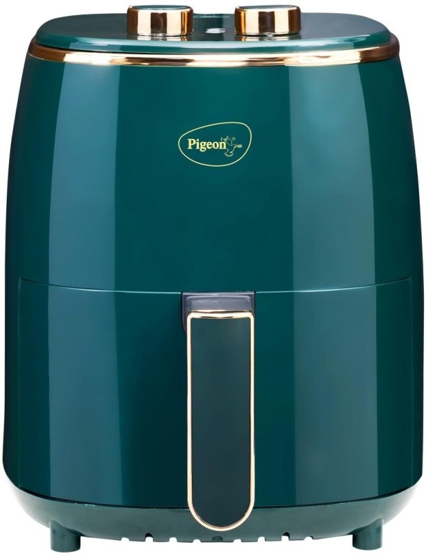 Pigeon Healthifry Manual With 360 High Speed Air Circulation Technology 1150 W With Non-Stick Basket – Green Air Fryer(4.2 L)