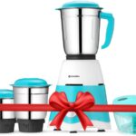 Candes Quick Hand Chopper & Ultra 500 Mixer Grinder (3 Jars, White, Blue)