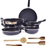 My Store Royal Induction Bottom Non-Stick Coated Cookware Set(Cast Iron, 10 – Piece)