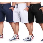 Ogrea Men’S Cotton Shorts | Shorts For Mens | Mens Shorts (Pack Of 3) (Large, Black, Navy & Grey)