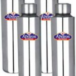 Apeiron Stainless Steel Fridge Water Bottle Silver (Pack Of 4) 1000 Ml Bottle(Pack Of 4, Silver, Steel)