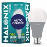 Halonix 10W Round B22 Neo Radar Motion Sensor Bulb Pack Of 1(White)