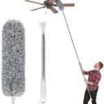 M9Gi Cleaning High Ceiling Fan Microfiber Feather Telescoping 100Inch Extensionpole Wet And Dry Duster