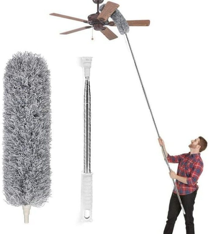 M9Gi Cleaning High Ceiling Fan Microfiber Feather Telescoping 100Inch Extensionpole Wet And Dry Duster