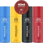 The Man Company Privilege Combo Travel Pack | Premium Long Lasting Fragrance Deodorant Spray  –  For Men & Women(160 Ml, Pack Of 4)