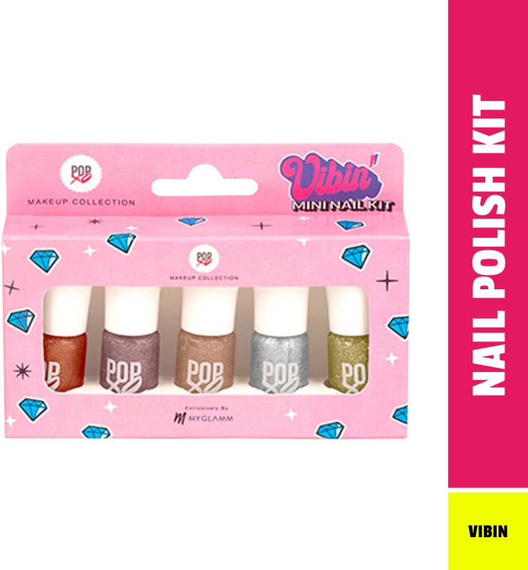 Myglamm Popxo Makeup Collection -Mini Nail Kit Vibin'(Pack Of 5)