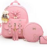 Inaxa Stylish Cute Mini 3Pcs Combo Set For Girls 5 L Backpack(Pink)