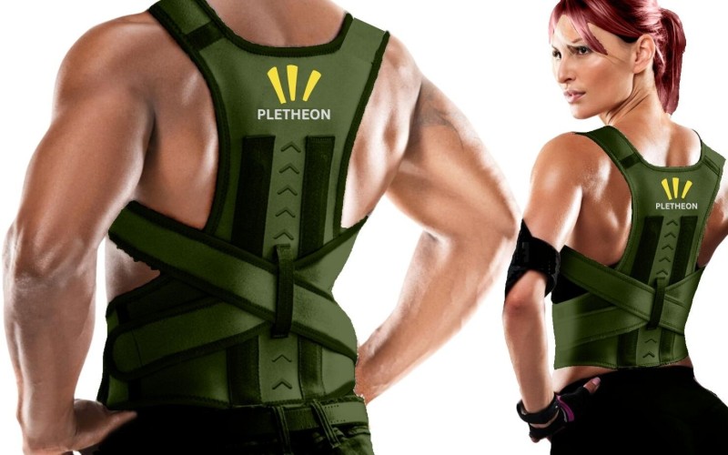 Pletheon Posture Corrector Belt For Men And Women For Back Pain Back Support (Free Size) Back / Lumbar Support(Green)