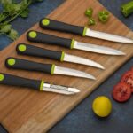 Flipkart Smartbuy 5 Pc Stainless Steel Knife Set Premium Stainless With Soft Grip 4 Knife & 1 Peeler Set (Pack Of 5)