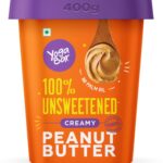 Yogabar 100% Pure Peanut Butter | Creamy & Yummy Unsweetened| No Added Sugar 400 G