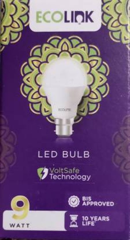 Eco Link 9 W Round B22 D Led Bulb(White, Pack Of 4)