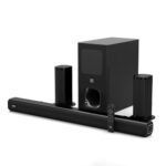 Govo Gosurround 955 | 200W Sound Bar, 5.1 Channel Home Theatre, Mega Subwoofer, Hdmi, Opt, Aux, Usb & Bluetooth, 3 Equalizer Modes, Stylish Remote & Led Display (Black)