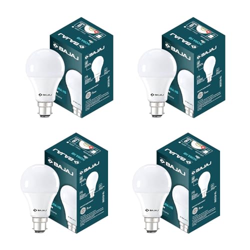 Bajaj Ivora Hb Led Lamp 9W Cdl Cool Daylight | Energy Efficient | Environment Friendly | Ir, Uv Free | 3.5 Kv Surge Protection | Led Bulb For Home | (Pack Of 4) | 1 Yr Warranty