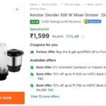 Kenstar 4 Jar Mixer Juicer Grinder at ₹1599
