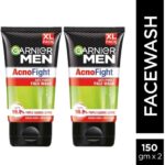 Garnier Men Acno Fight, Anti Pimple With Salicylic Acid And Herba Repair Face Wash(300 G)