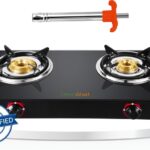 Greenchef Ebony With Lighter Glass Manual Gas Stove(2 Burners)