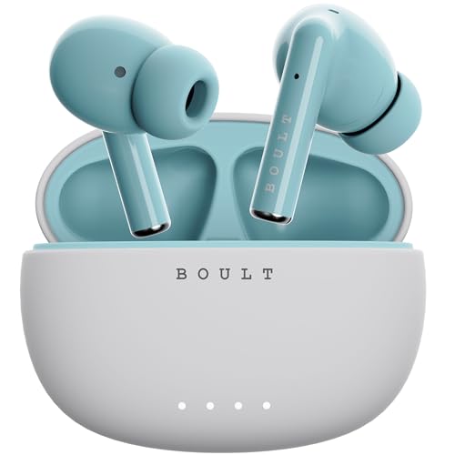 Boult Audio W20 Truly Wireless In Ear Earbuds With 35H Playtime, Zen™ Enc Mic, 45Ms Low Latency, 13Mm Bass Drivers, Type-C Fast Charging, Made In India, Touch Control, Ipx5 Ear Buds Tws (Glacier Blue)