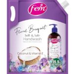 Dabur Fem Floral Bouquet Soft & Safe Handwash – 1500 Ml | Enriched With Goodness Of Coconut Milk & Vitamin E | Long Lasting Fragrance