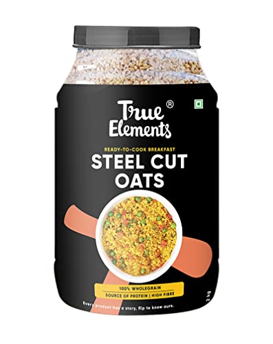 True Elements Steel Cut Oats 2Kg – 100% Wholegrain Oats | Breakfast Cereal For Weight Management | Diet Food | Rich In Fibre And Protein