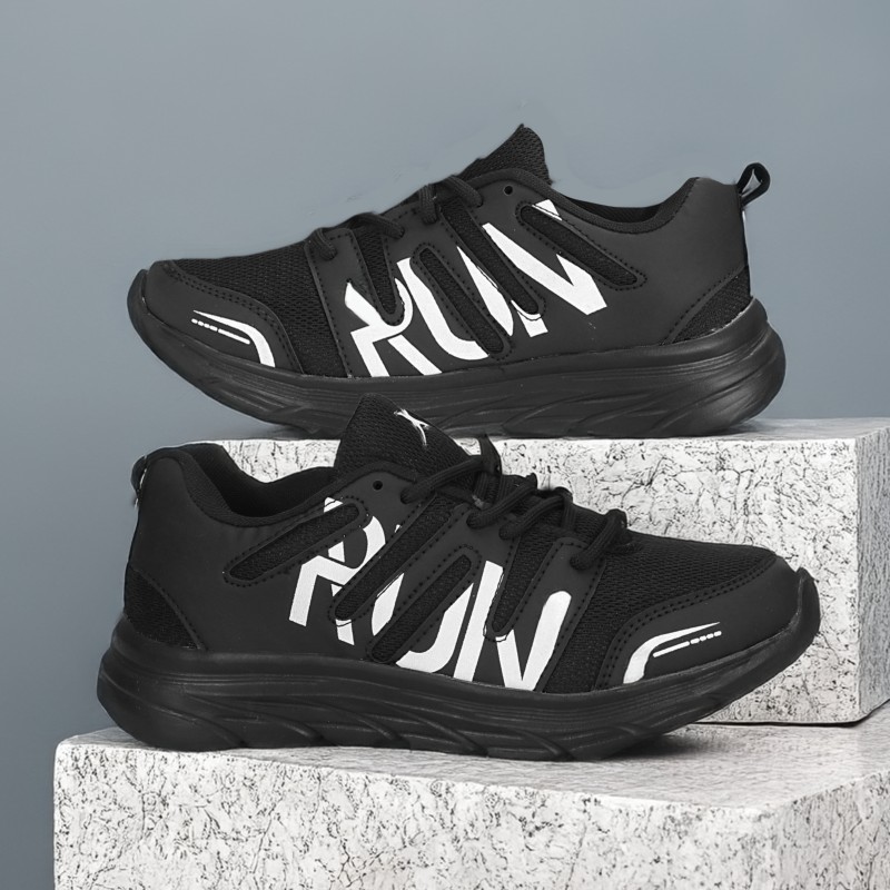 Kraasa Daily Wear, Walking, Casual Running Shoes For Men(Black , 10)