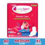 Everteen Period Care Xl Soft Sanitary Pads With Neem & Safflower For Medium Flow – 1 Pack Sanitary Pad(Pack Of 40)