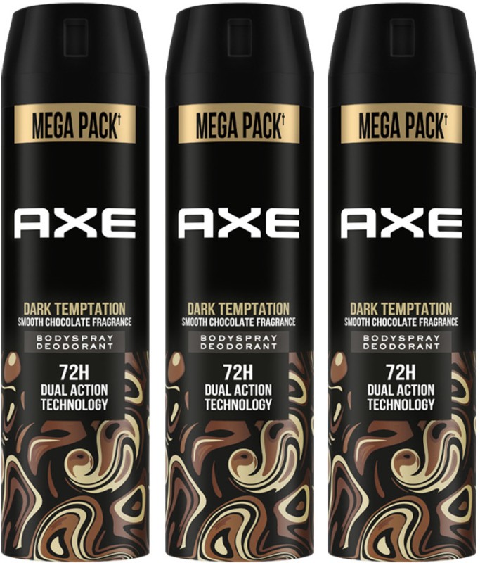 Axe Dark_Temptation Deodorant Spray  –  For Men(645 Ml, Pack Of 3)