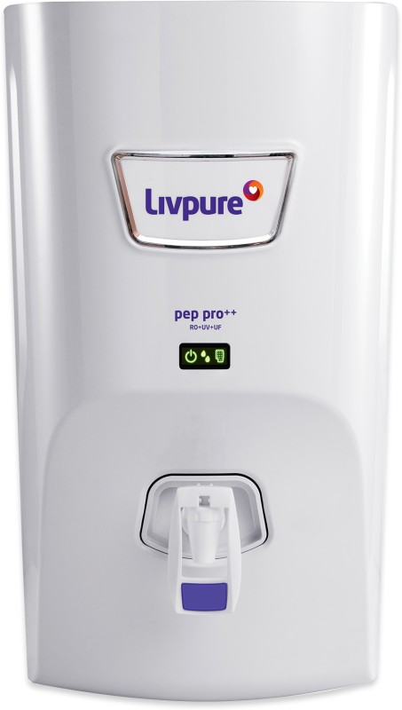 Livpure Liv-Pep-Pro-Plus+ 7 L Ro + Uv + Uf Water Purifier Suitable For All – Borewell, Tanker, Municipality Water(White)