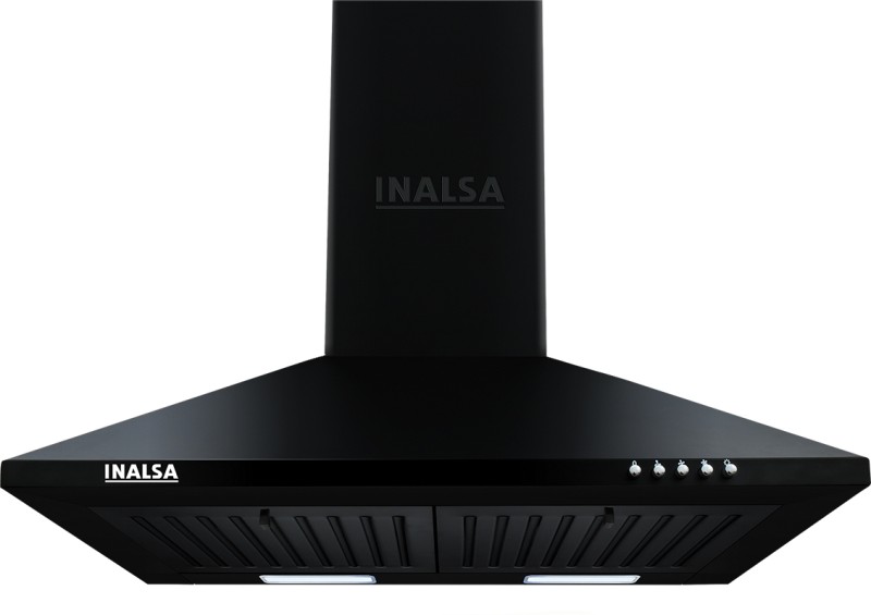 Inalsa Ekon 60Bk 1050 M³/Hr | Efficient Dual Led Lamps & Double Baffle Filter Wall Mounted Black 1050 Cmh Chimney