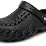 Kraasa Men’S Casual Walking Daily Used Clogs & Slipper With Lightweight Design Clogs & Slippers For Men’S & Boy’S Black Uk 10