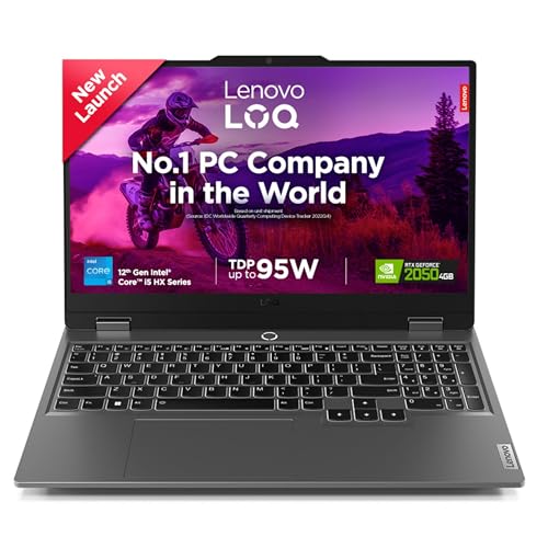 Lenovo Loq 2024 12Th Gen Intel Core I5-12450Hx 15.6″ (39.6Cm) 144Hz 300Nits Fhd Gaming Laptop (24Gb/512Gb Ssd/Win 11/Nvidia Rtx 2050 4Gb/100% Srgb/3 Mon. Game Pass/1Yr Adp Free/Grey/2.4Kg), 83Gs00Ckin