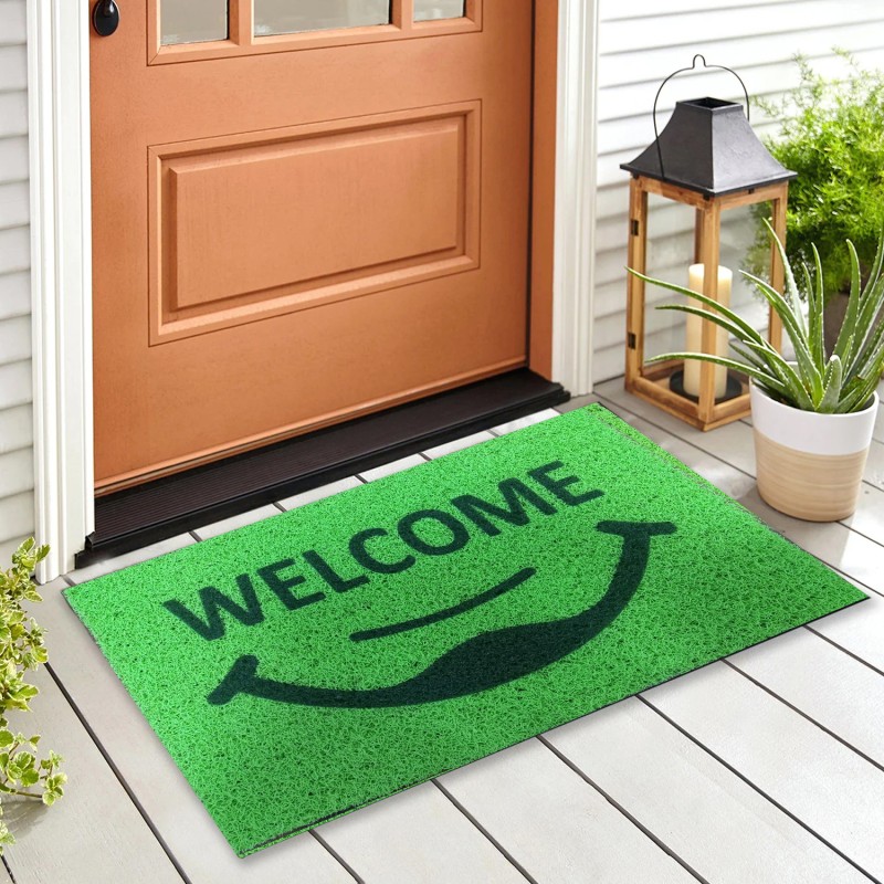 Status Pvc (Polyvinyl Chloride) Door Mat(Welcome, Medium)