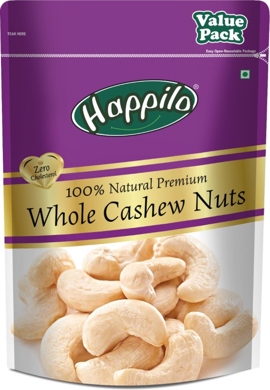 Happilo 100% Natural Premium Whole(Value Pack) Cashews(450 G)