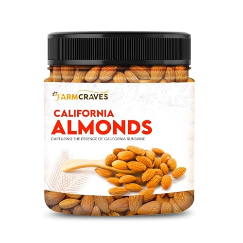 Farmcraves Premium Whole Almonds |500G | Healthy Dry Fruit Snack