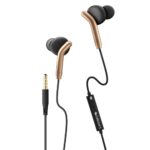 Zebronics Bro 3.5Mm Wired Earphones, In-Line Mic, Deep Bass, 1.2M Strong And Long Lasting Cable, Light Weight, Compatible With Mobile | Tablet | Laptop (Black + Gold)