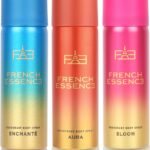 French Essence Combi Pack Of Enchante, Bloom And Aura (50Ml Each) Deodorant Spray  –  For Women(150 Ml, Pack Of 3)