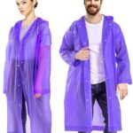 Spotview Waterproof Rain Poncho | Reusable | Lightweight | Fashionable |Purple Pack Of 1 Solid Men & Women Raincoat