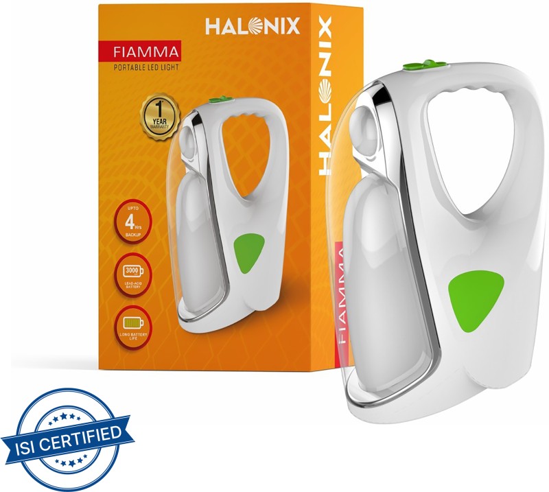 Halonix Rechargeable Emergency Light With White And Yellow Light 4 Hrs Lantern Emergency Light(White)