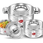 Pigeon Hotpot Insulated Stainless Steel Casserole 1,1.5,2.5 Litres, Insulated Thermal Serving Bowl, Keeps Food Warm For Long Hours, Food Grade,