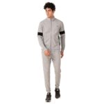 Vector X Ots-326 Men’S Regular Fit Type Sports/Gym Wear Winter Track Suit Zipper Set (Size : L, Color: Grey Melange)