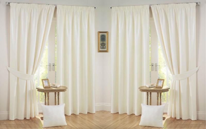 Nikunj Fabs 152.4 Cm (5 Ft) Polyester Semi Transparent Window Curtain (Pack Of 4)(Solid, Cream)